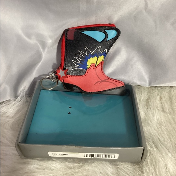 NEW Rolf’s Leather “Cowboy” Boot Coin Pouch Keychain Bag Charm - Picture 2 of 10